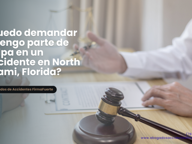 ¿Puedo demandar si tengo parte de culpa en un accidente en North Miami, Florida?